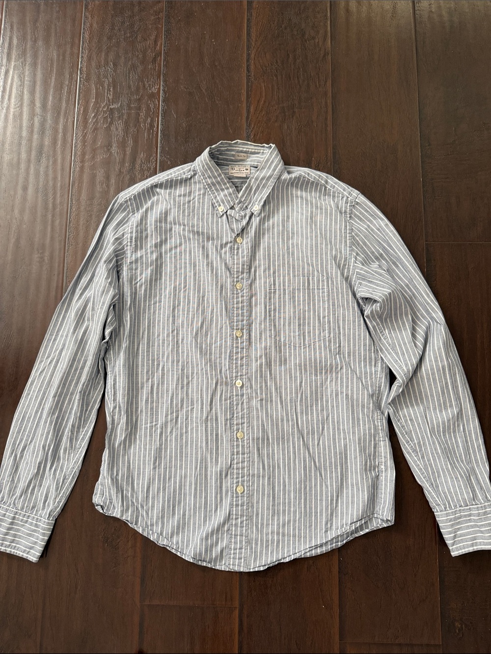 Men's J. Crew Blue Stripe Button-Down Shirt - Slim fit Size medium